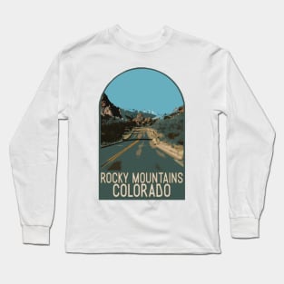 Rocky Mountains Colorado Decal Long Sleeve T-Shirt